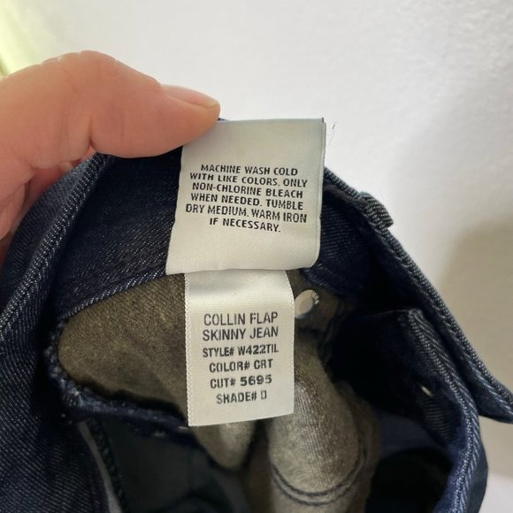 Hudson Collin Flap Skinny Jeans in Crete Dark Wash W422TIL Tencel Size 26 - Picture 8 of 10